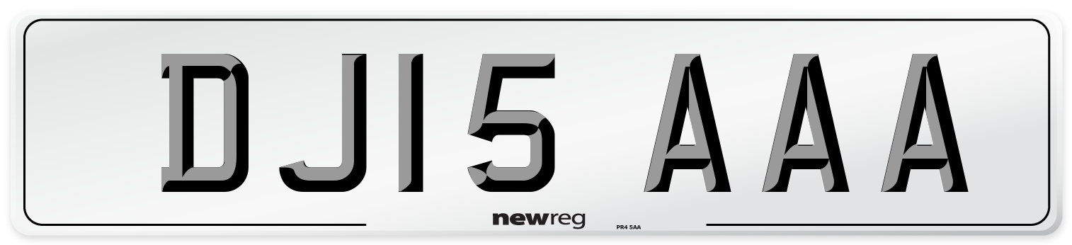 DJ15 AAA Number Plate from New Reg